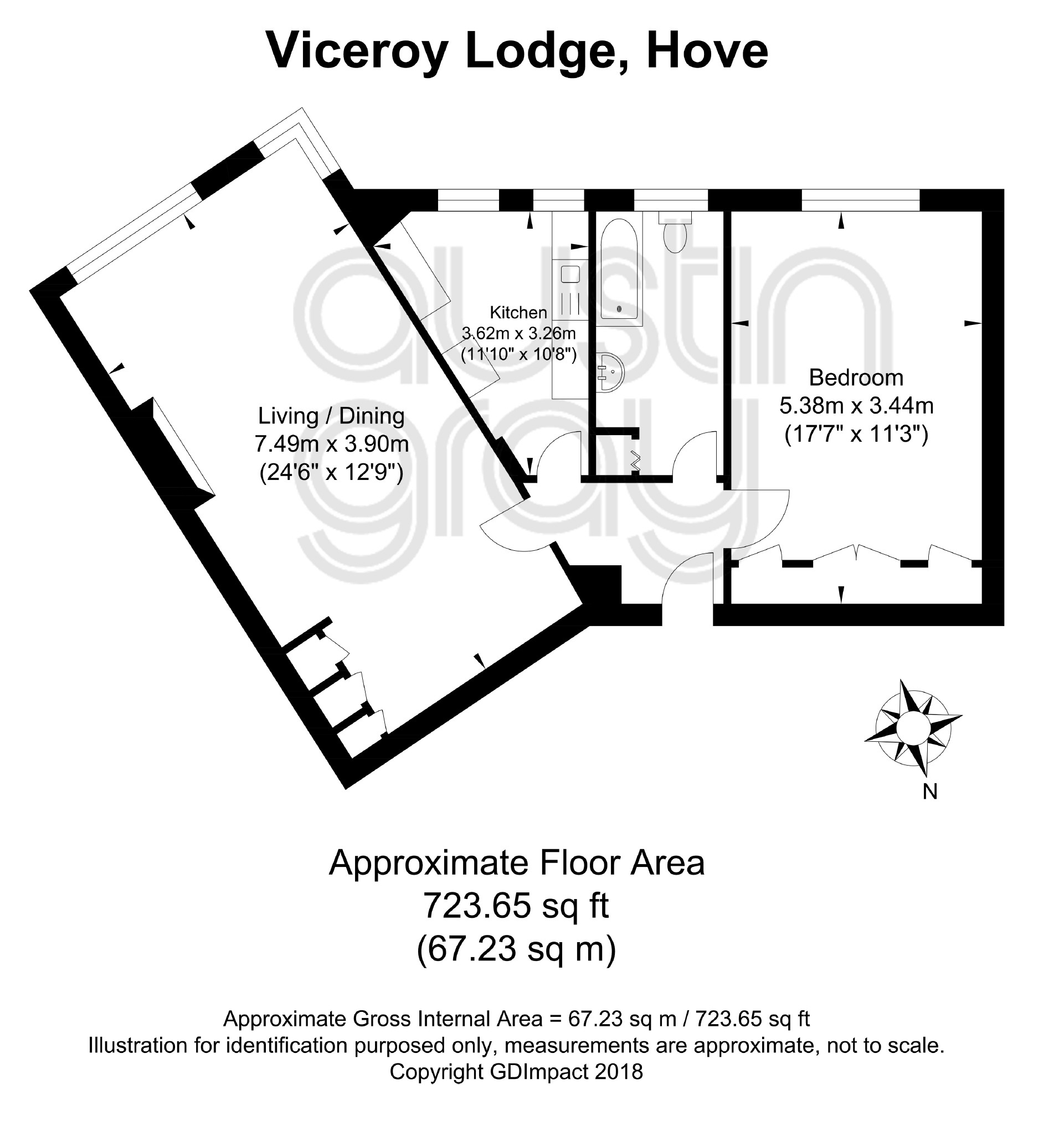 1Bedroom Flat Sold in Viceroy Lodge, Hove Austin Gray